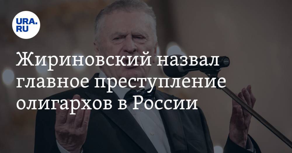 Жириновский назвал главное преступление олигархов в России