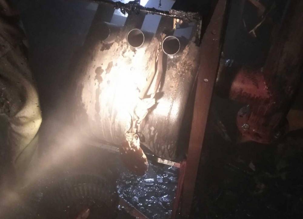 Загорелся бытовой вагончик. Спасатели ликвидировали пожар в Гродно
