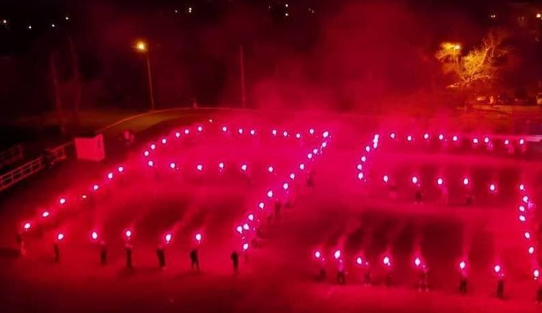 Фанаты Черноморца ярко отметили 85-летие клуба (видео)