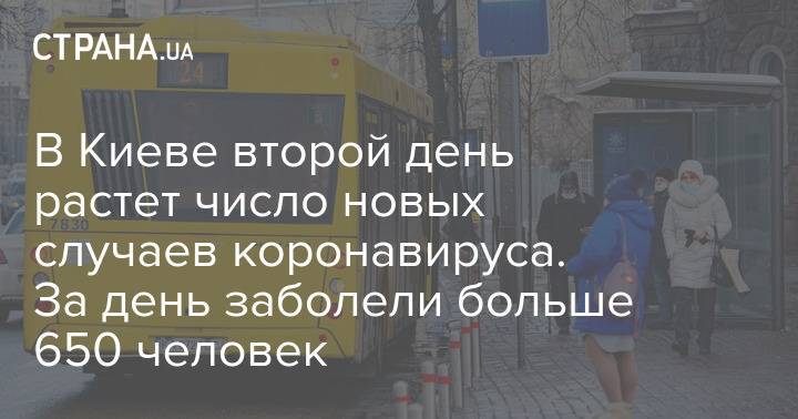 В Киеве второй день растет число новых случаев коронавируса. За день заболели больше 650 человек
