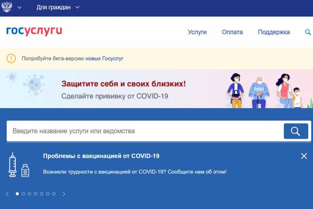 В России заработала тестовая версия портала госуслуг