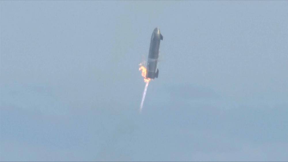Starship SN10 взорвался после посадки