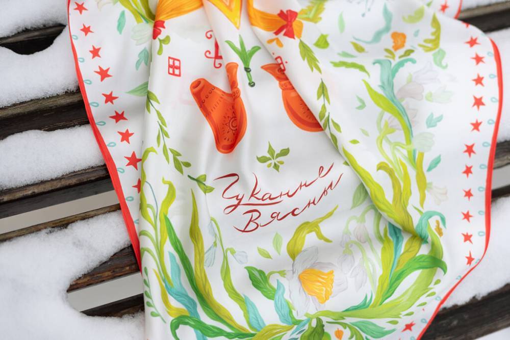«Гуканне вясны» как аксессуар. Традиционные белорусские праздники «ожили» на платках