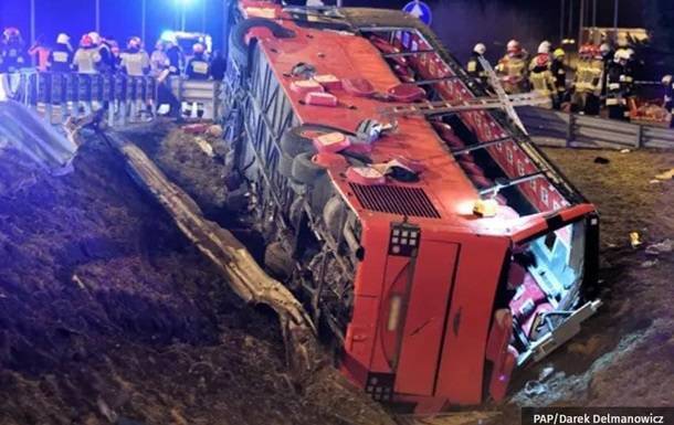 В Польше автобус с украинцами попал в ДТП, много погибших и раненых