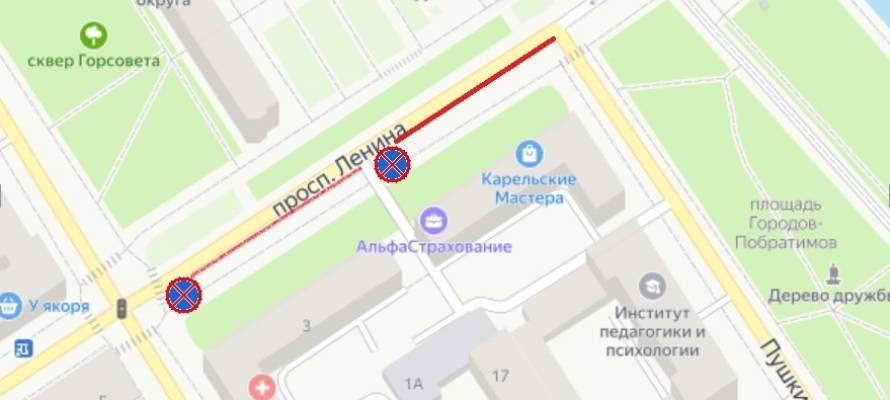 Власти Петрозаводска полностью запретят остановку автотранспорта на многих улицах