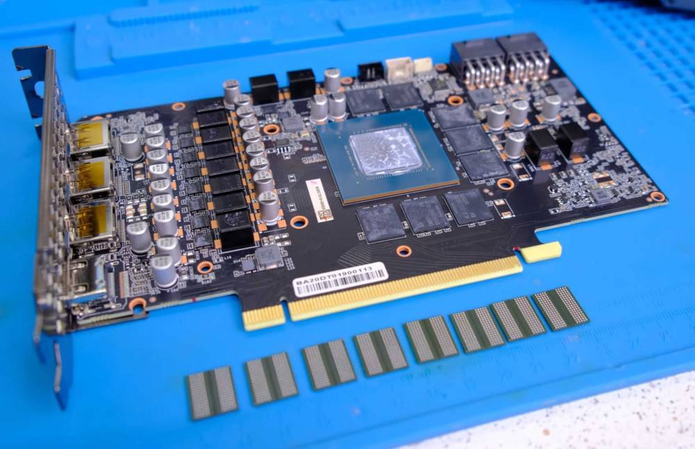 Моддер смог увеличить объем памяти в видеокарте NVIDIA GeForce RTX 3070 с 8 ГБ до 16 ГБ