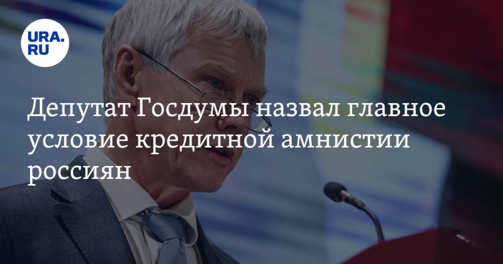 Депутат Госдумы назвал главное условие кредитной амнистии россиян