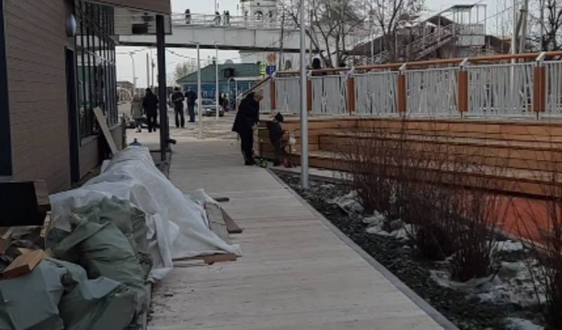 Текущая реконструкция тюменской набережной не останавливает любителей прогулок (Видео)