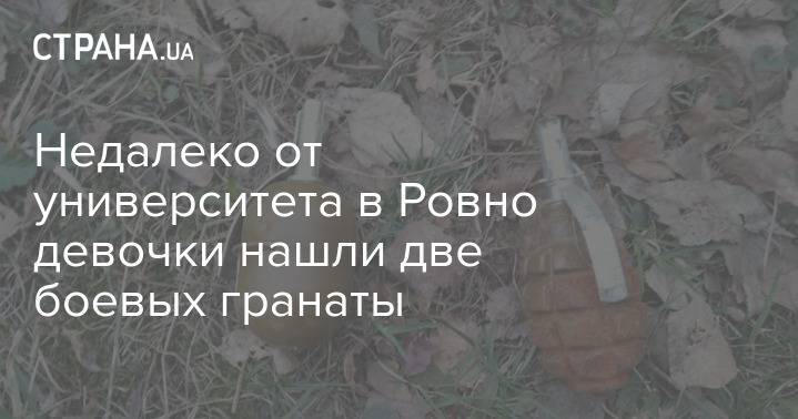 Недалеко от университета в Ровно девочки нашли две боевых гранаты