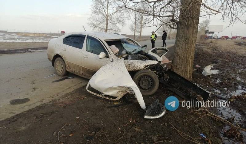 В Башкирии 13-летний водитель въехал в дерево и погиб на месте
