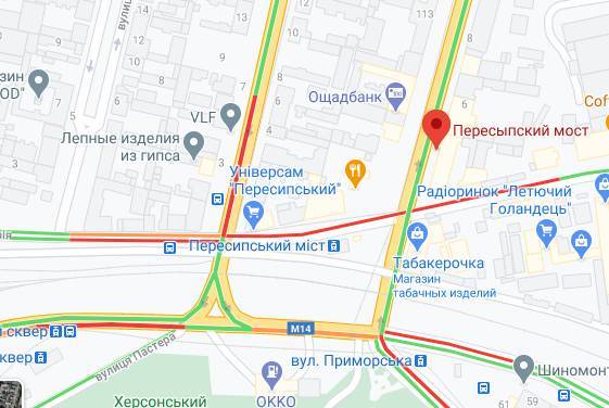 Пробки в Одессе 14 апреля сковали несколько важных дорог (карта)