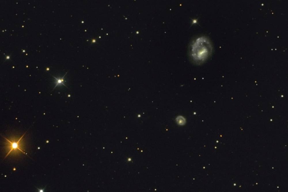 Две галактики в созвездии Гончих Псов сфотографировал псковский астроном