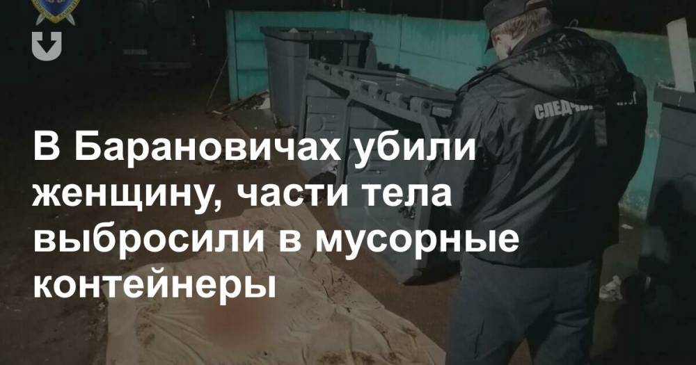 В Барановичах убили женщину, части тела выбросили в мусорные контейнеры