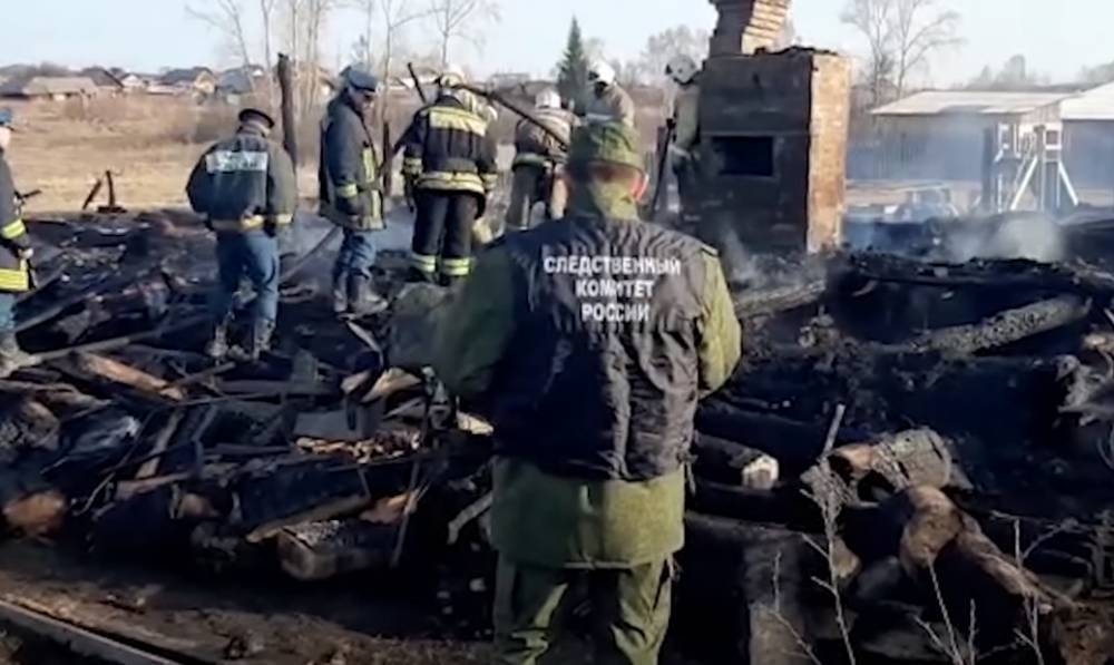 Опубликовано видео с места пожара, унёсшего жизни пятерых детей