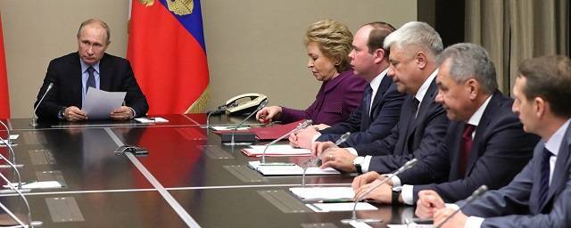 Владимир Путин обсудил с Совбезом ответные действия на санкции США
