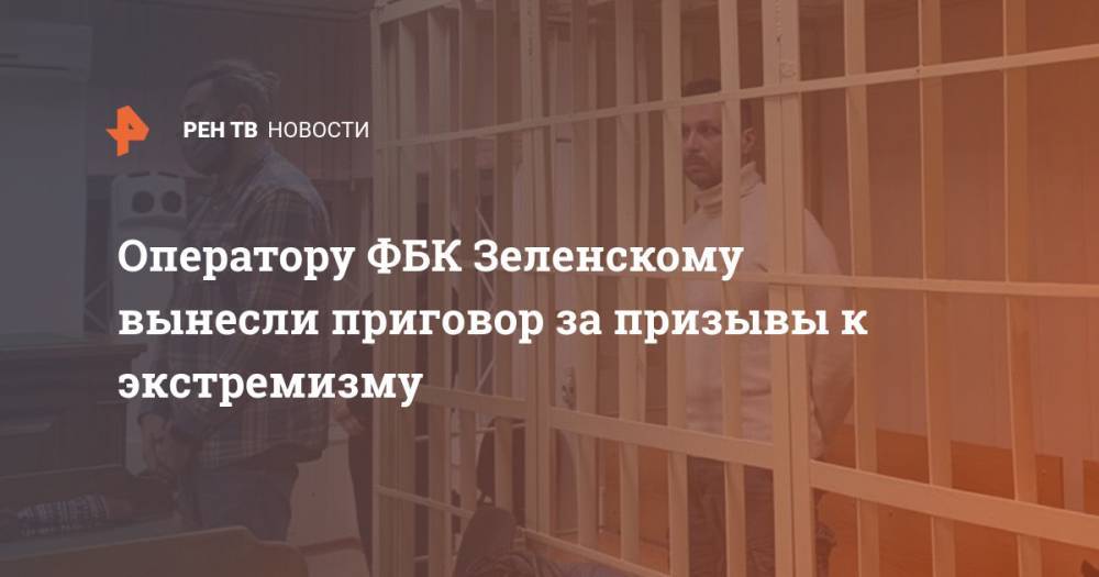 Оператору ФБК Зеленскому вынесли приговор за призывы к экстремизму
