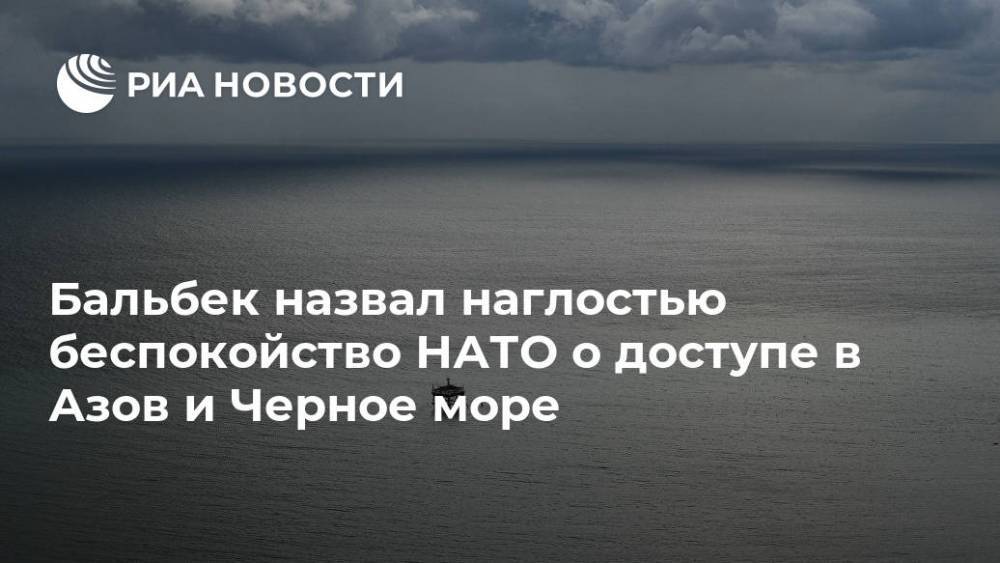 Бальбек назвал наглостью беспокойство НАТО о доступе в Азов и Черное море