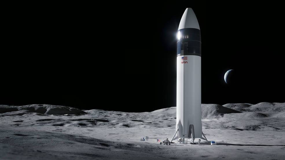 Компания SpaseX Илона Маска разработает посадочный модуль для доставки астронавтов США на поверхность Луны