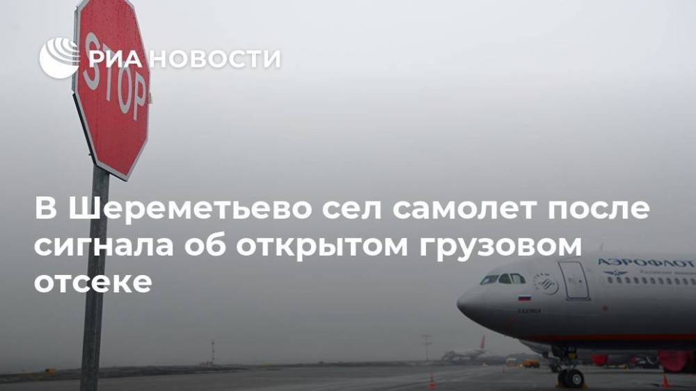 В Шереметьево сел самолет после сигнала об открытом грузовом отсеке