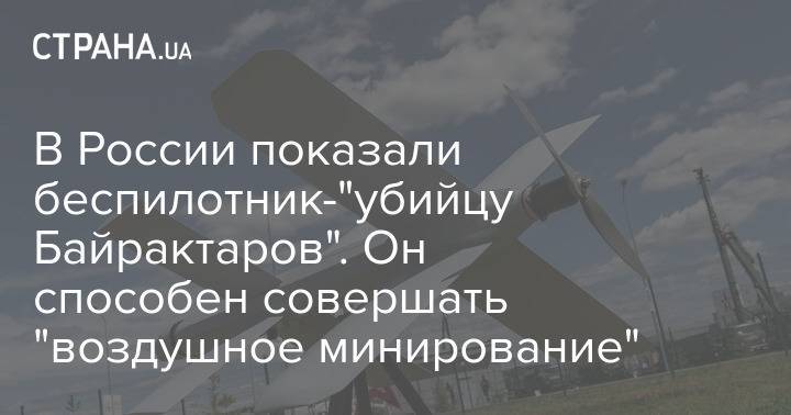 В России показали беспилотник-"убийцу Байрактаров". Он способен совершать "воздушное минирование"