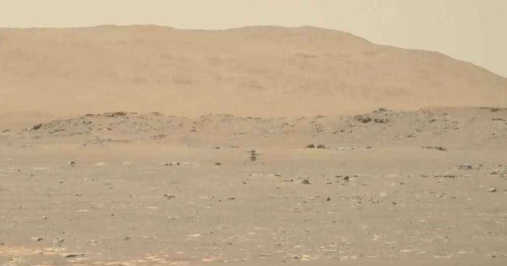 NASA опубликовало видео первого полета вертолета Ingenuity на Марсе (видео)