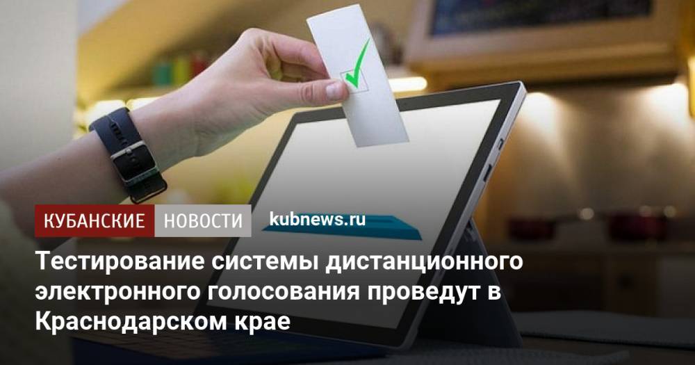 Тестирование системы дистанционного электронного голосования проведут в Краснодарском крае