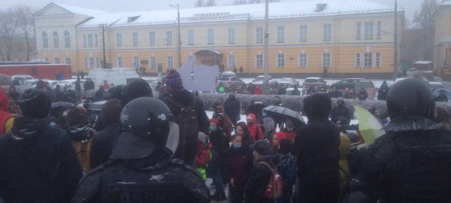Полиция разогнала митинг солидарности с Навальным в Петрозаводске (ФОТО, ВИДЕО)