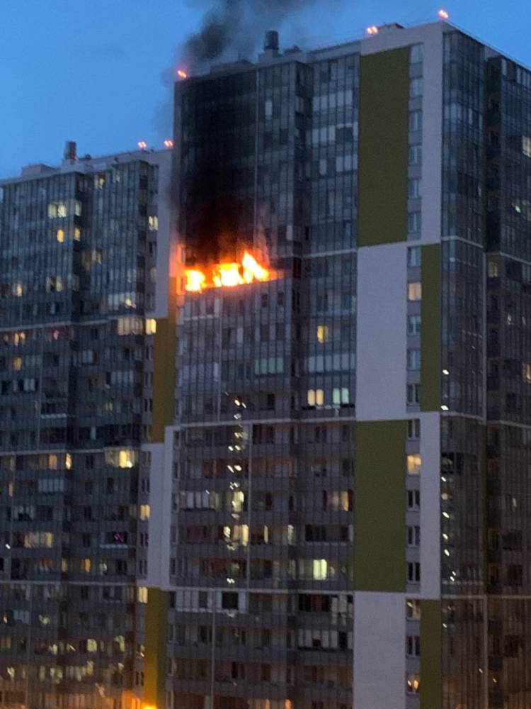 В Кудрово в многоэтажке загорелась квартира — подробности