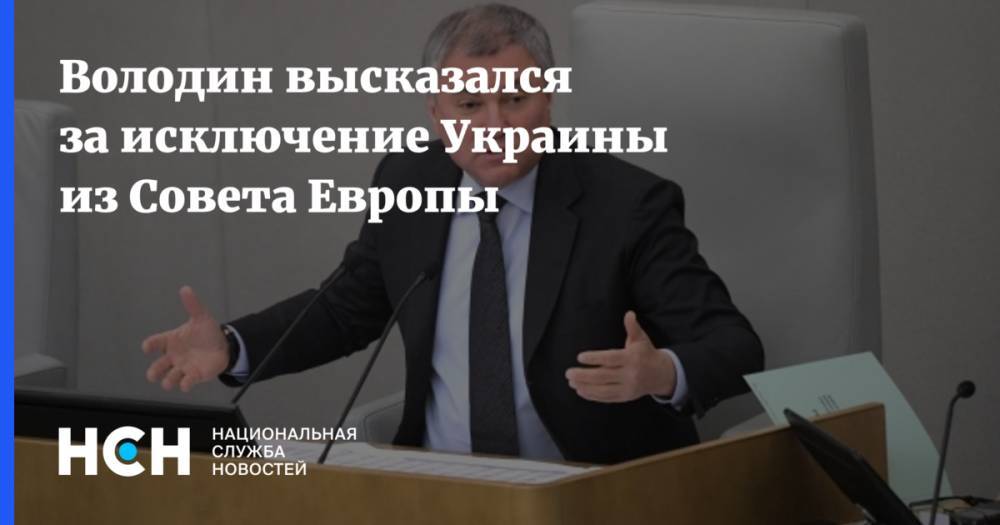 Володин высказался за исключение Украины из Совета Европы