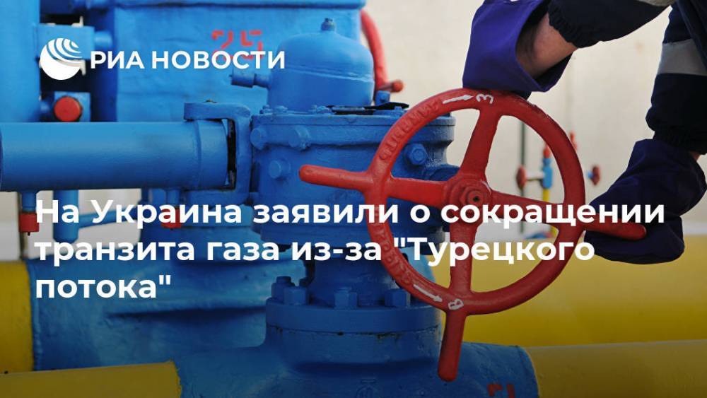 На Украина заявили о сокращении транзита газа из-за "Турецкого потока"
