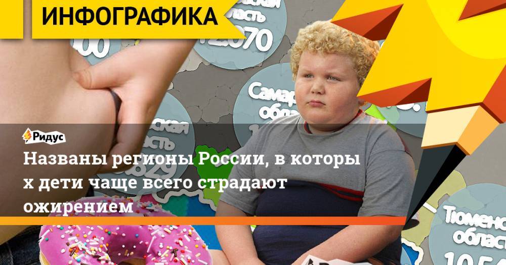 Названы регионы России, вкоторых дети чаще всего страдают ожирением