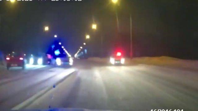 Появилось видео погони за пьяным водителем Lada в Кузбассе