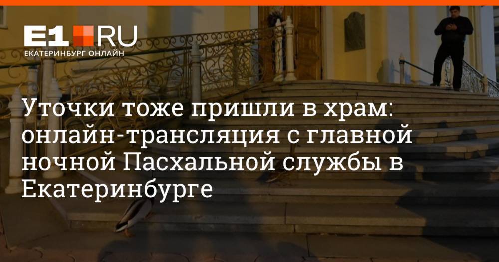 Уточки тоже пришли в храм: онлайн-трансляция с главной ночной Пасхальной службы в Екатеринбурге
