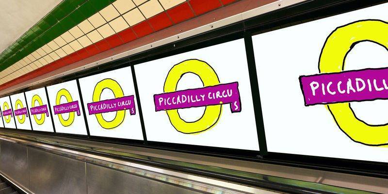 Художник Дэвид Хокни/David Hockney нарисовал нелепый логотип Piccadilly Circus в Лондоне - Сеть в шоке - ТЕЛЕГРАФ