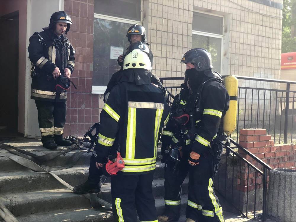 В Одессе тушили пожар в больнице №10