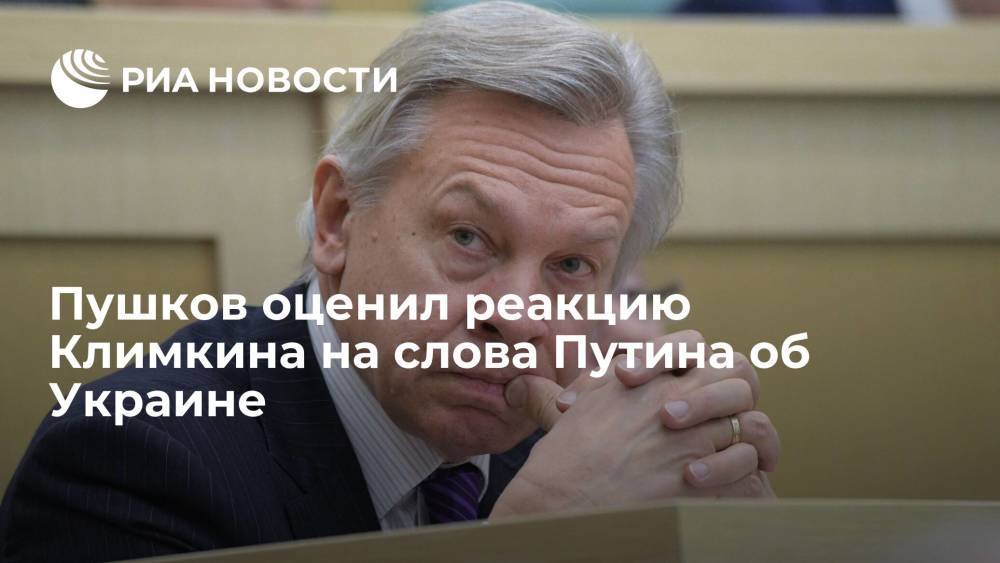Пушков оценил реакцию Климкина на слова Путина об Украине