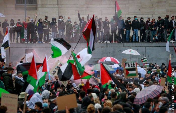 В Бельгии и Франции прошли манифестации солидарности с народом Палестины