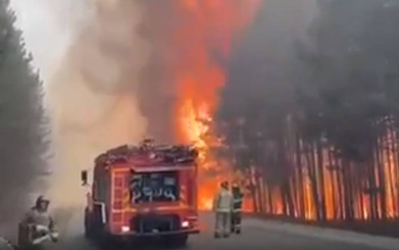 Из-за лесного пожара закрыто движение на участке трассы Екатеринбург — Тюмень