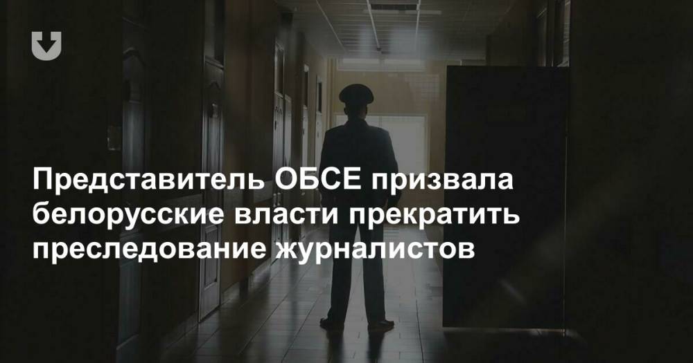 Представитель ОБСЕ призвала белорусские власти прекратить преследование журналистов