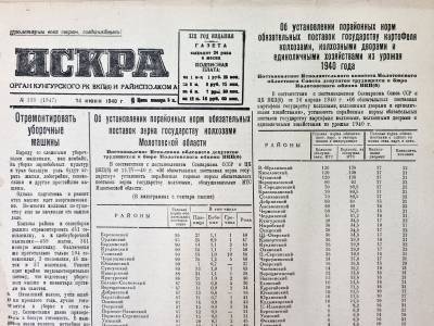 О газированной воде и новых изделиях ширпотреба писала кунгурская «Искра» в 1940 году