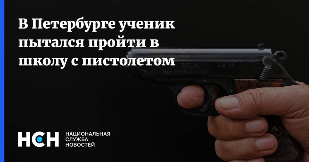 В Петербурге ученик пытался пройти в школу с пистолетом