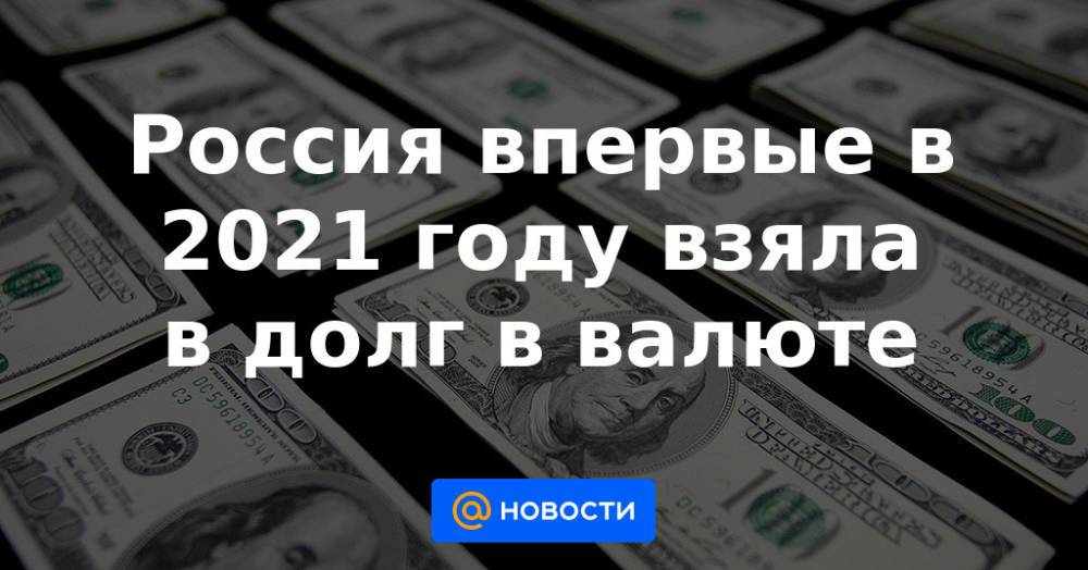 Россия впервые в 2021 году взяла в долг в валюте