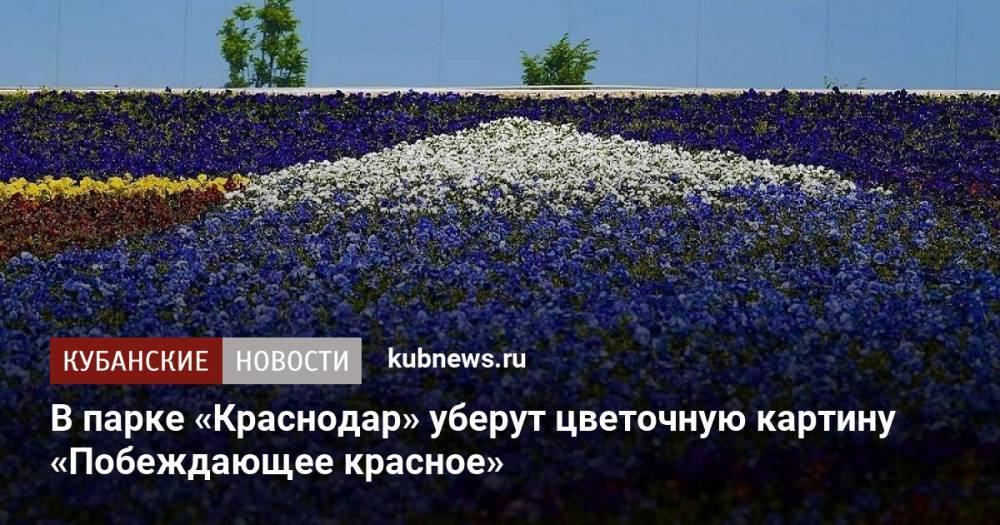 В парке «Краснодар» уберут цветочную картину «Побеждающее красное»