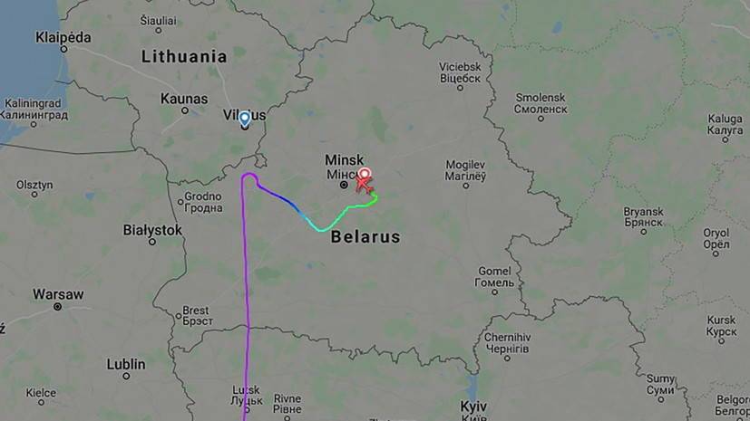 В Минске рассказали подробности сообщения о минировании самолёта Ryanair