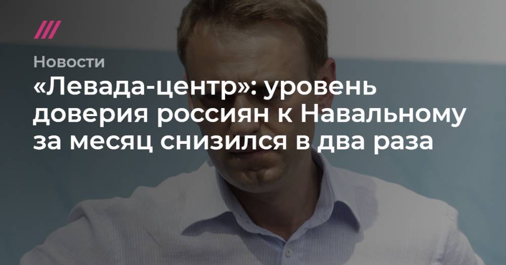 «Левада-центр»: уровень доверия россиян к Навальному за месяц снизился до 2%