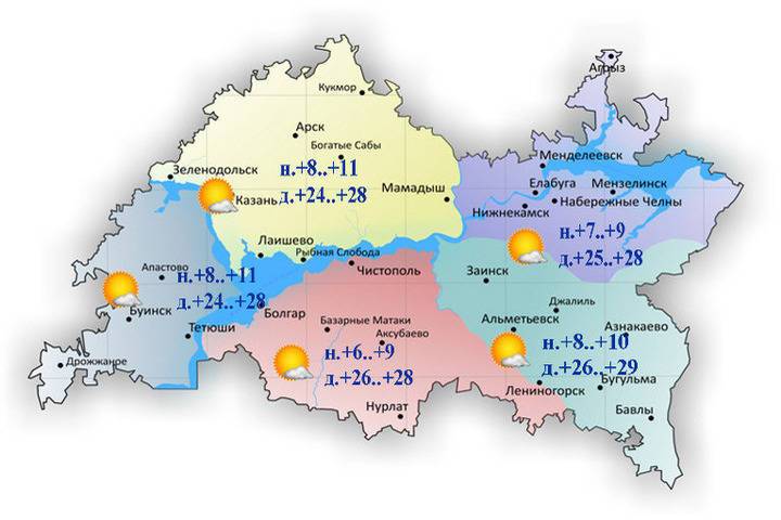Воздух в Татарстане 28 мая прогреется до 29 градусов