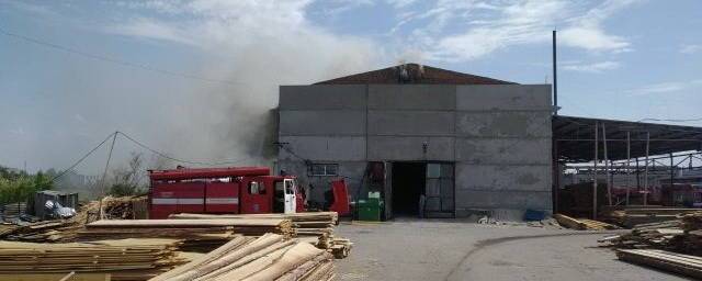В Омске при тушении пожара на складе с высоты восьми метров упал спасатель