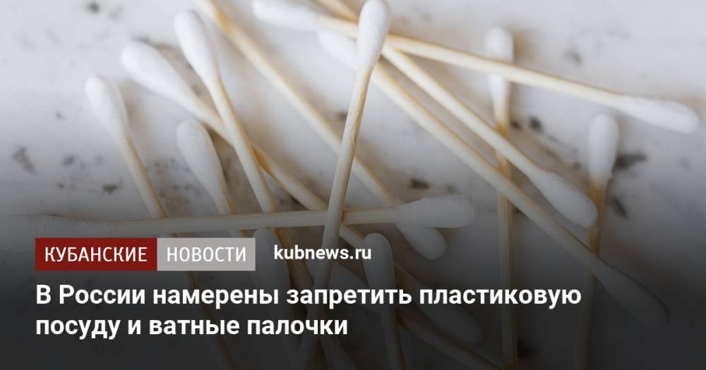 В России намерены запретить пластиковую посуду и ватные палочки