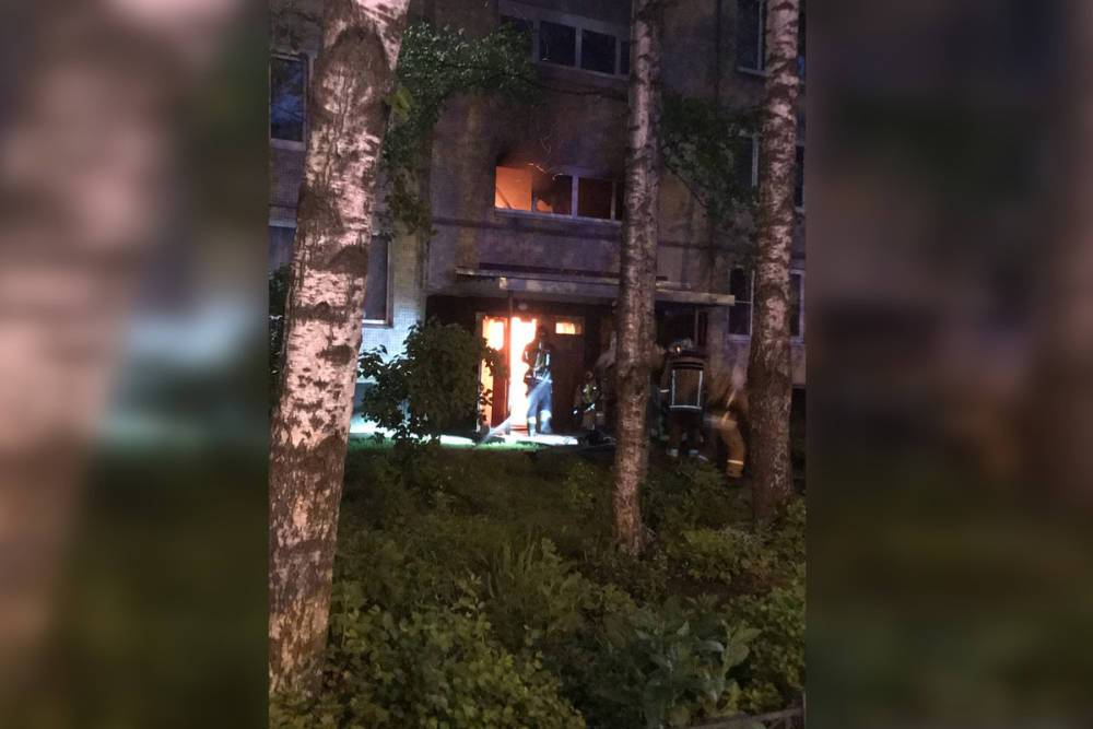 Четверо мужчин получили ожоги на пожаре в квартире по Товарищескому проспекту