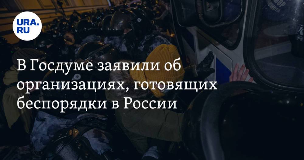 В Госдуме заявили об организациях, готовящих беспорядки в России